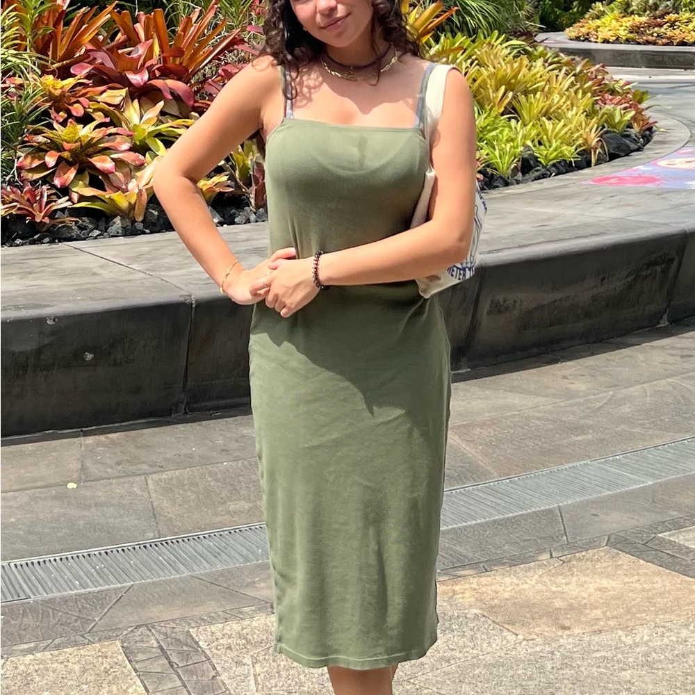 CALVIN KLEIN JEANS GREEN DRESS